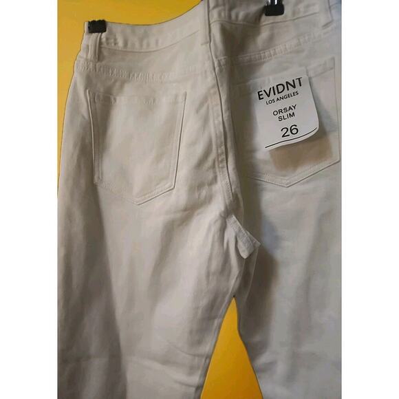 EVIDNT Anthropologie Sz 26 Orsay Slim Jeans Distressed Cuffs Nwt A126 Excellent - Picture 5 of 6